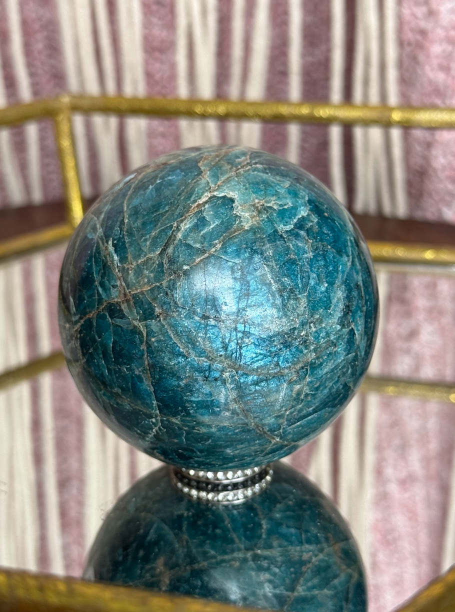 AAA Grade Blue Apatite Sphere