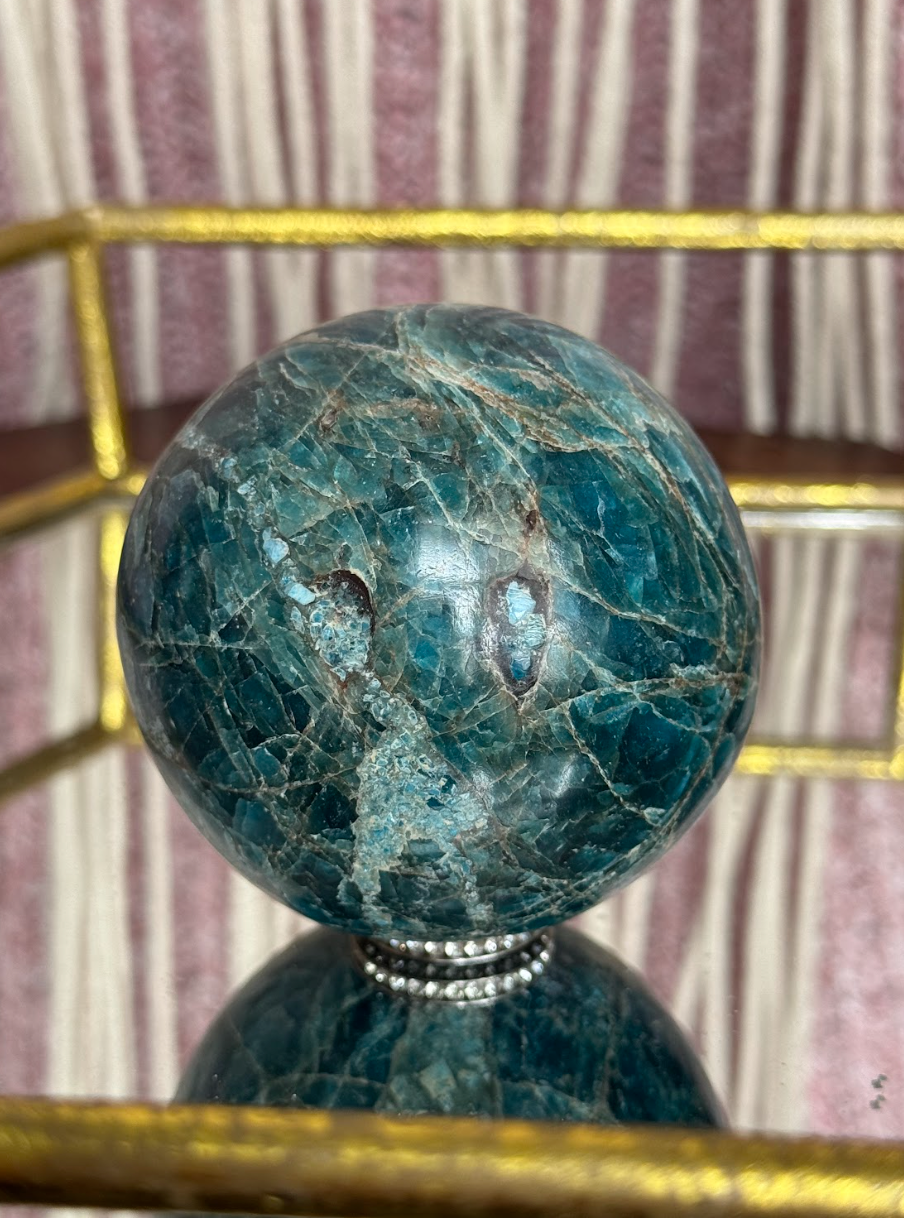 AAA Grade Blue Apatite Sphere