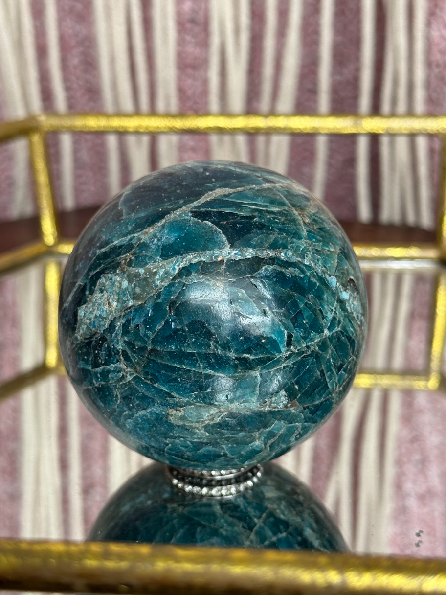 AAA Grade Blue Apatite Sphere
