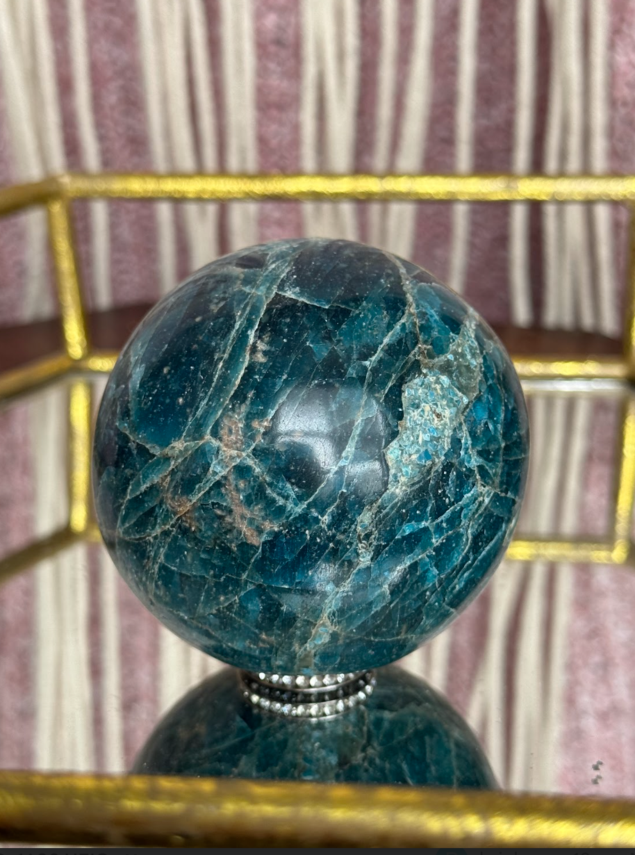 AAA Grade Blue Apatite Sphere