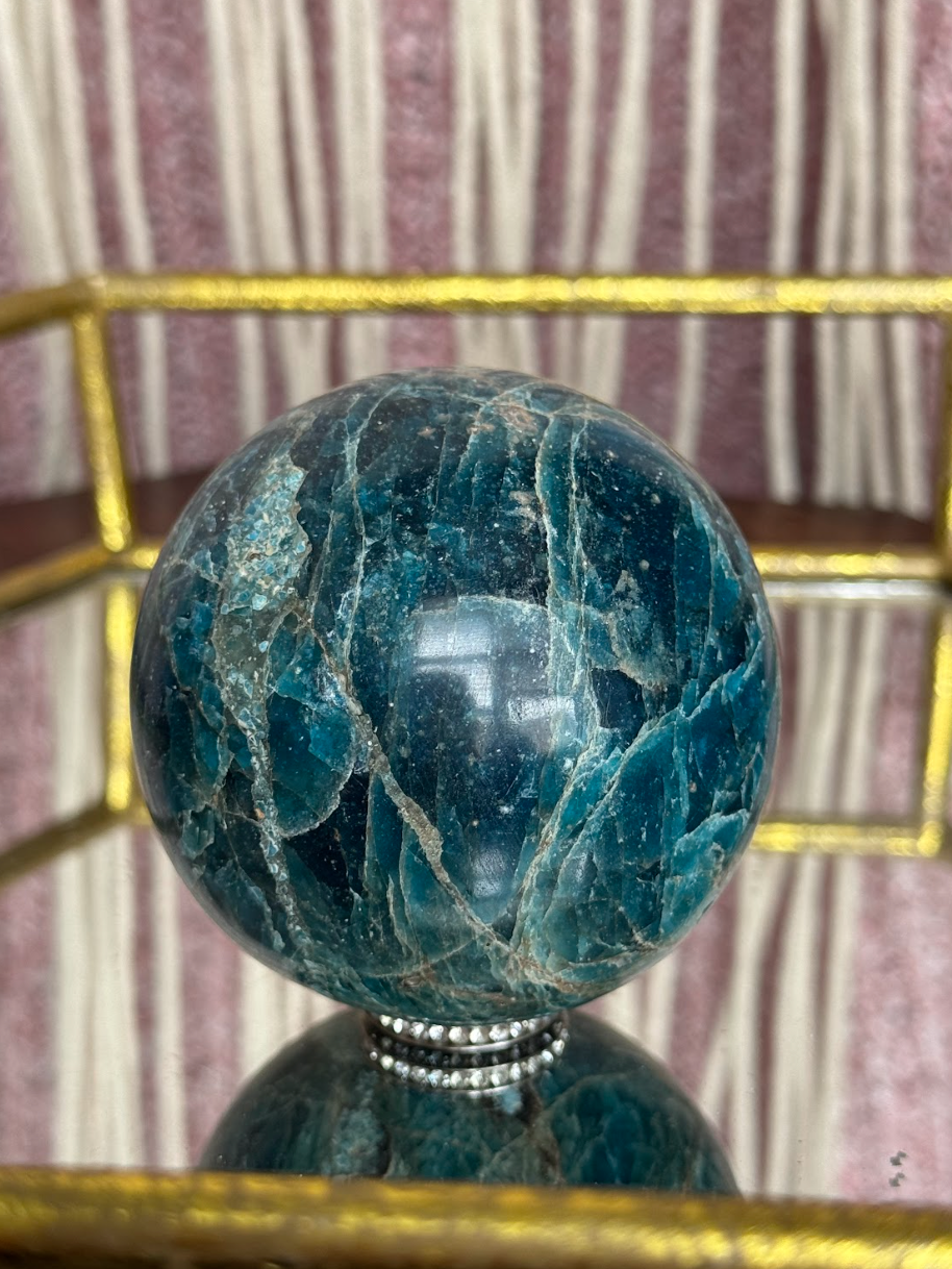 AAA Grade Blue Apatite Sphere
