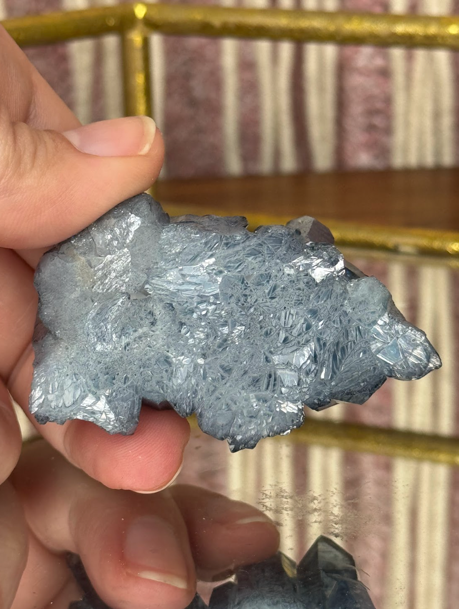 Cornflower Blue Aura Quartz