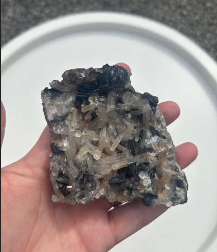 Specularite and Quartz Cluster