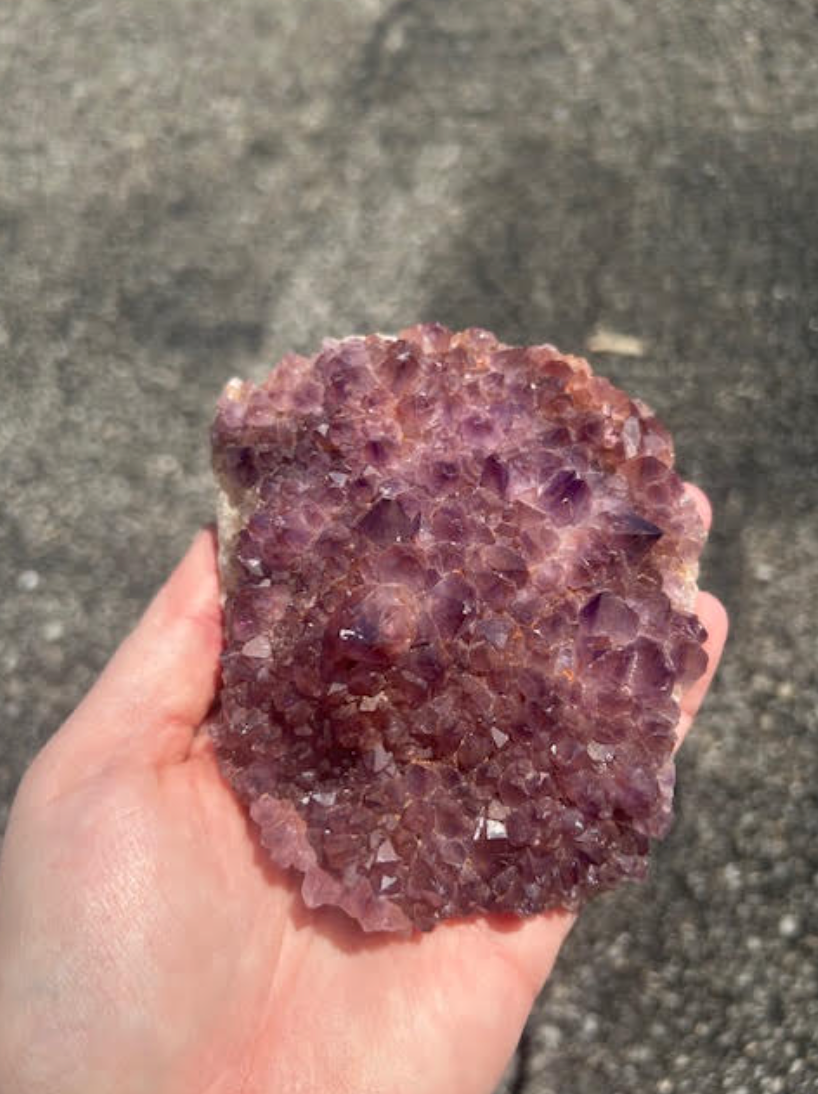 Amethyst with faint hematite inclusions