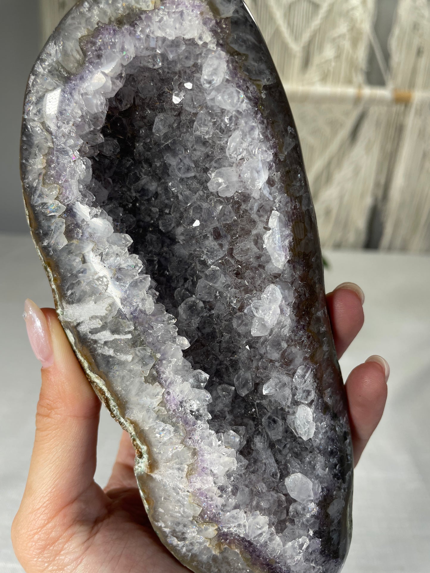 Amethyst on Metal Stand