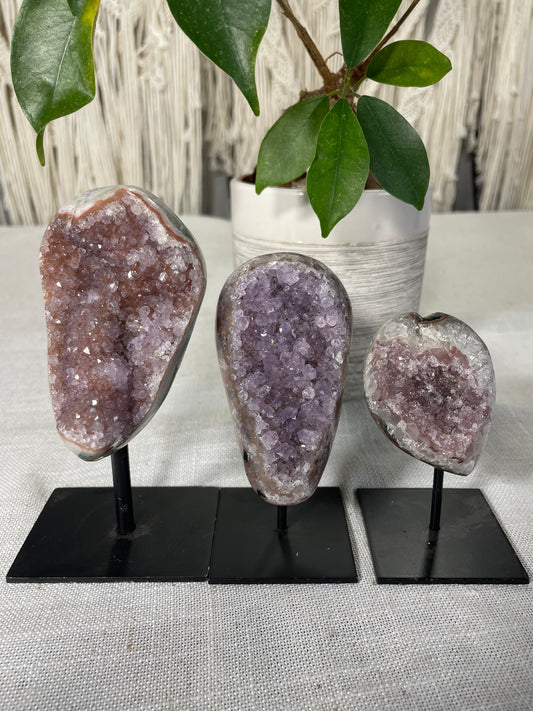 Amethyst on Metal Stand