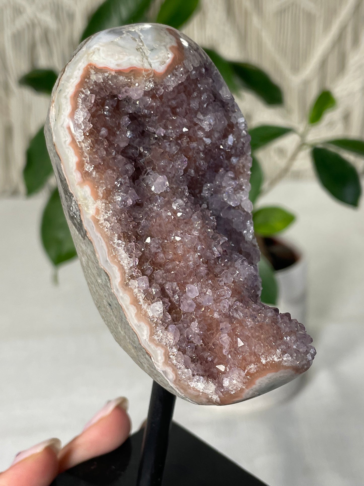 Amethyst on Metal Stand