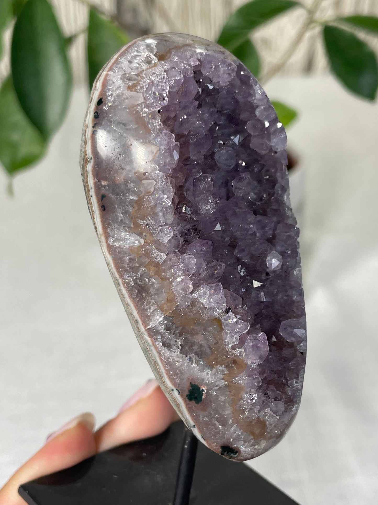 Amethyst on Metal Stand