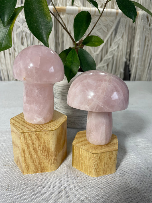 Rose Quartz Mushrooms