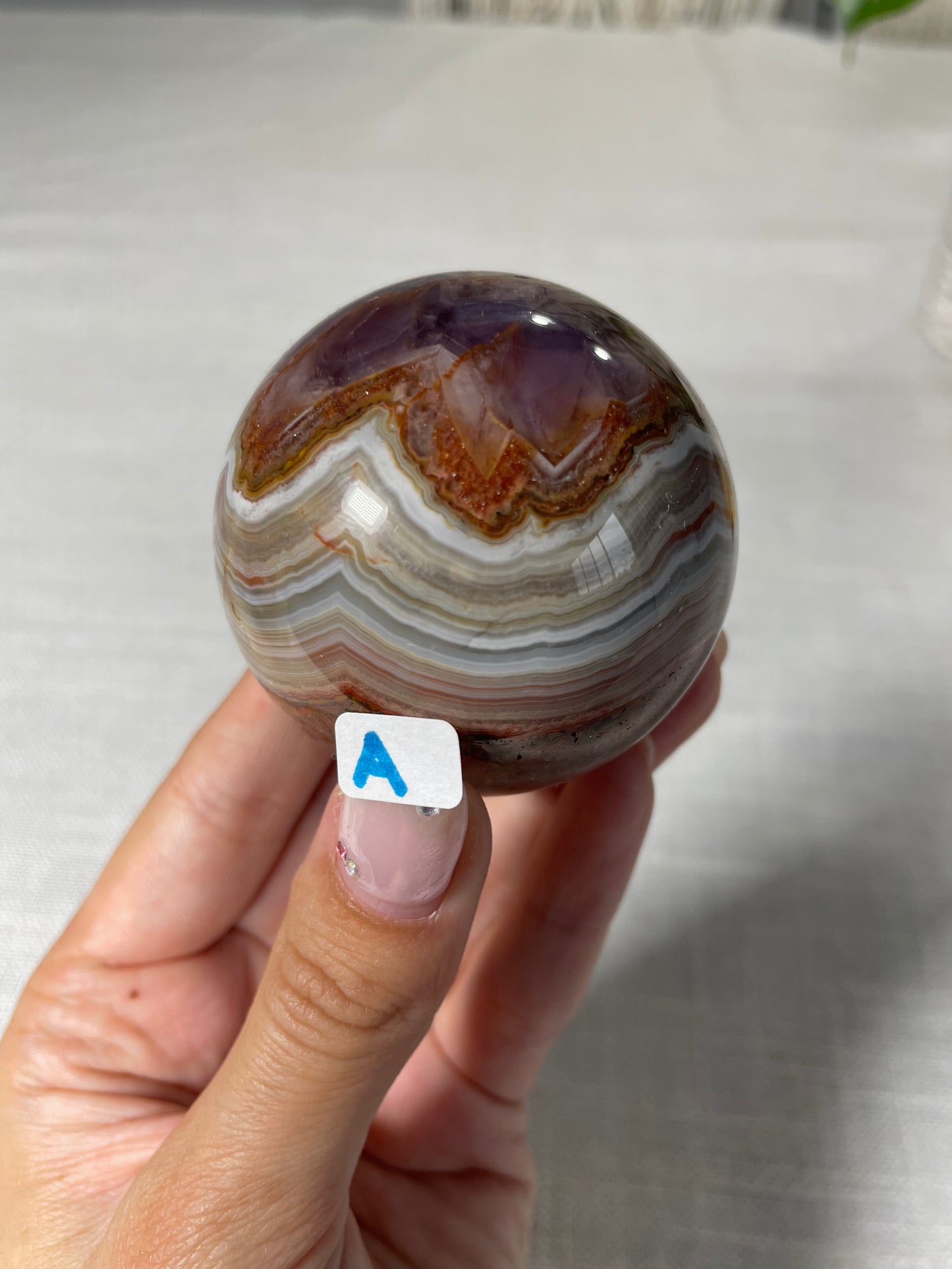 Amethyst with Mexican Lace Agate Spheres
