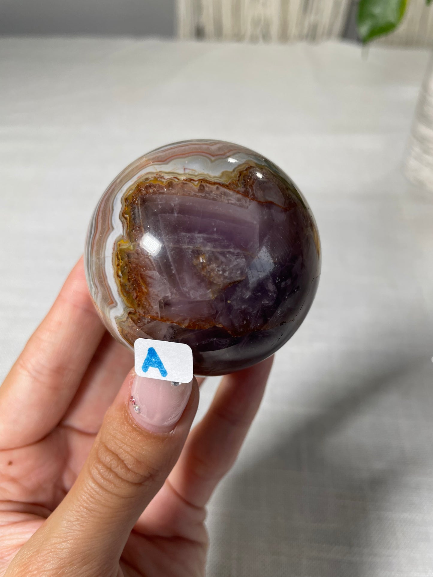 Amethyst with Mexican Lace Agate Spheres