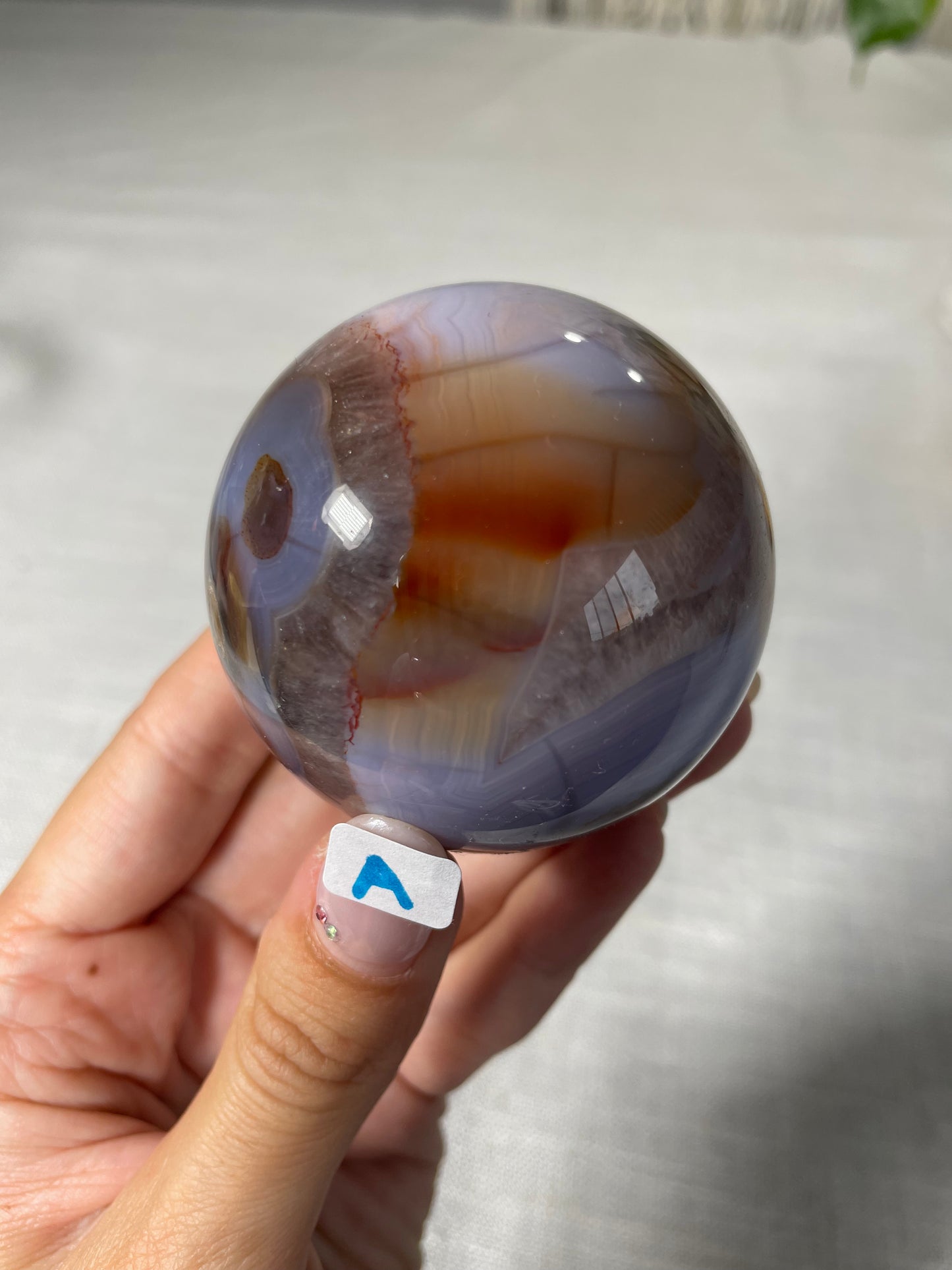 Blue Flower Agate Spheres