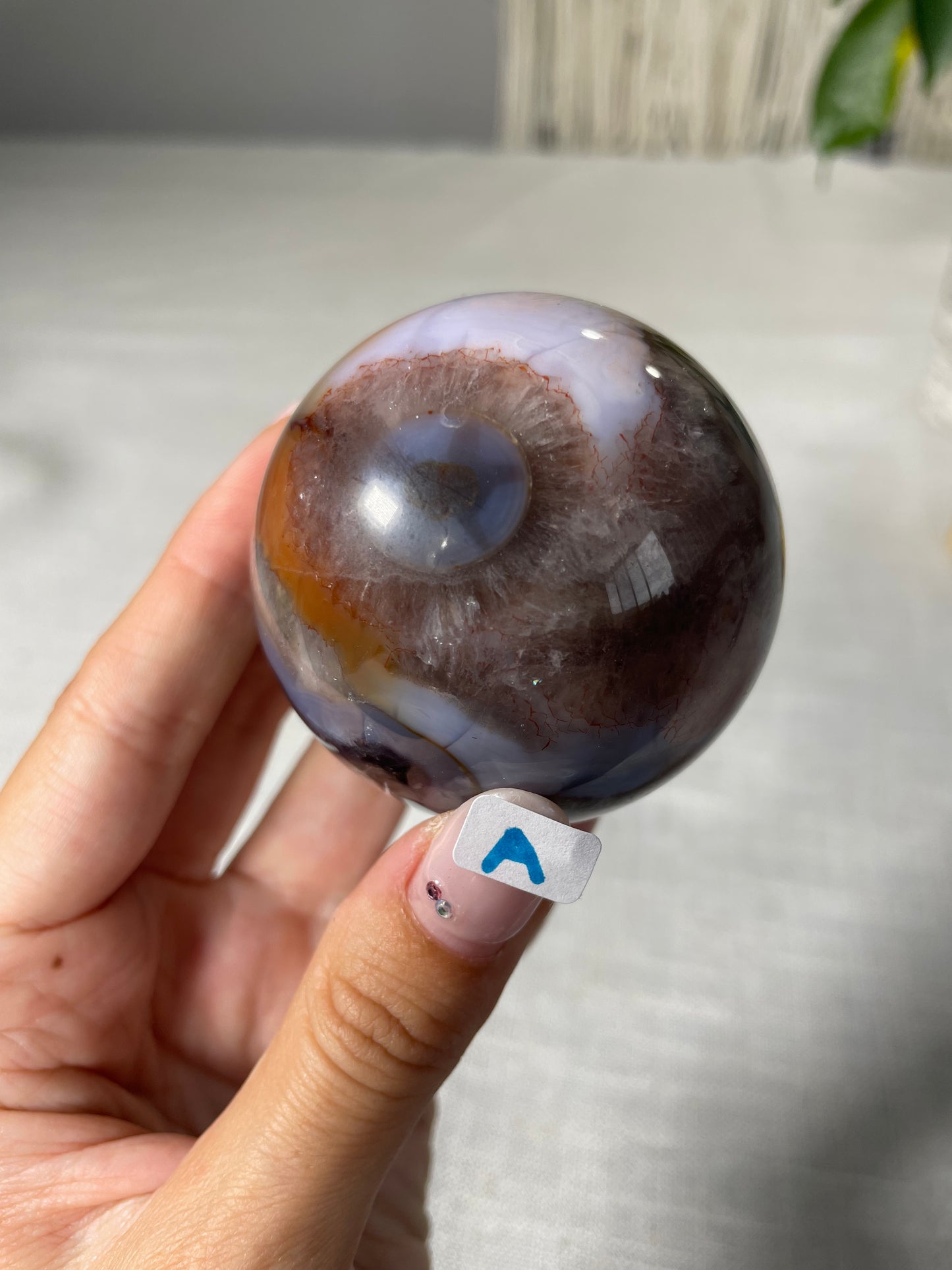 Blue Flower Agate Spheres