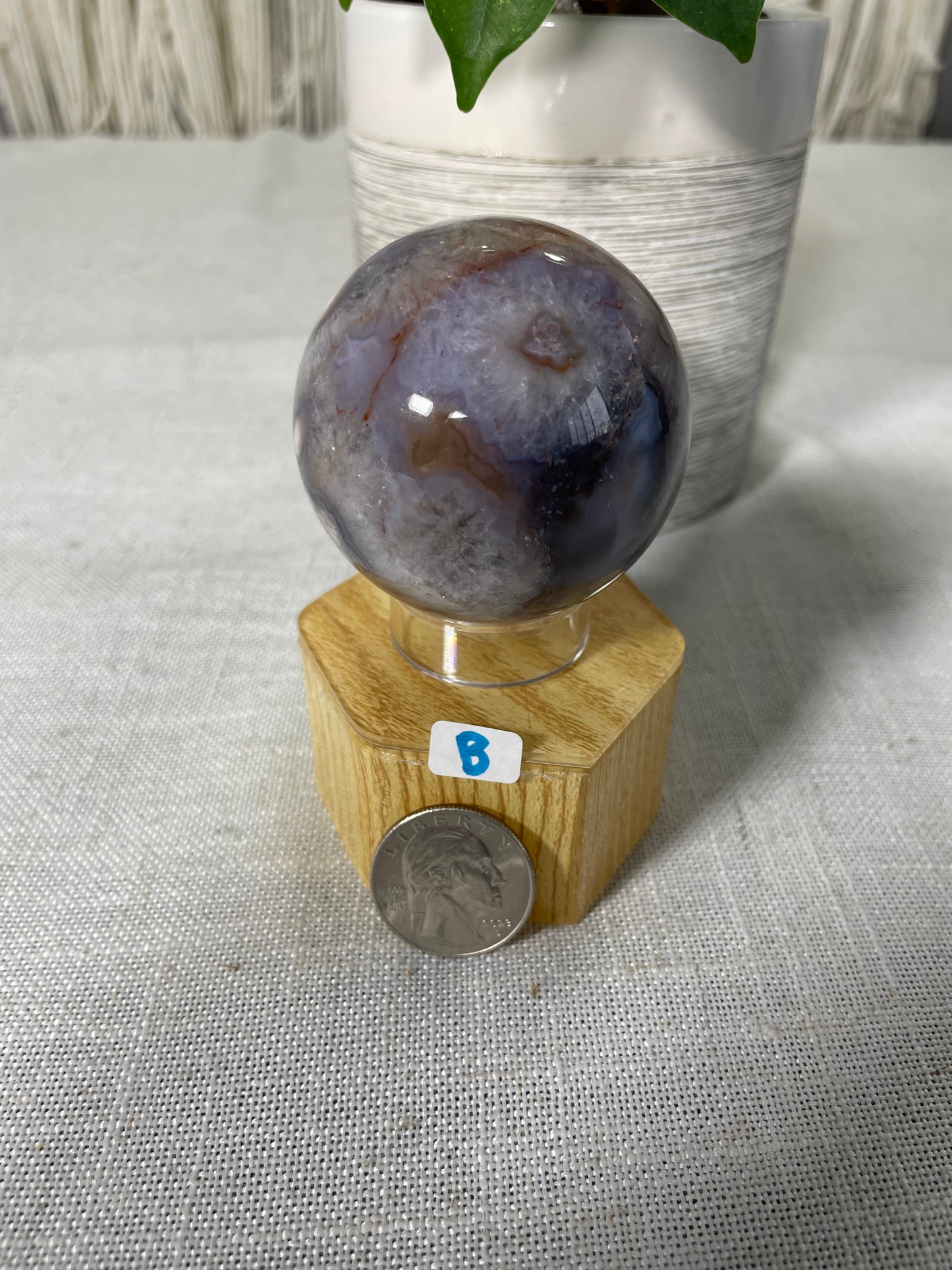 Blue Flower Agate Spheres