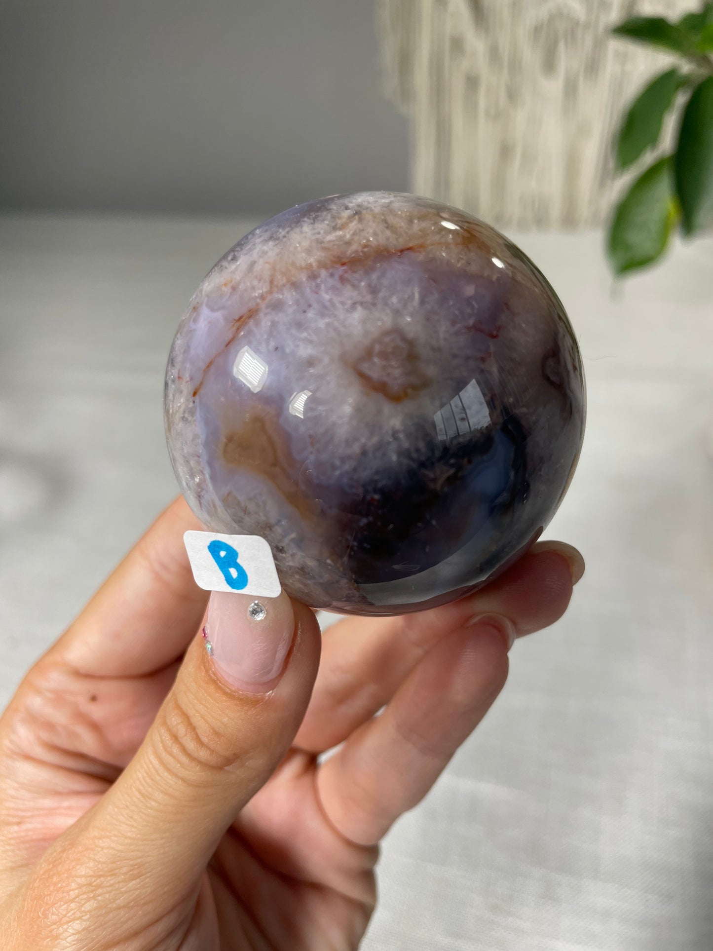 Blue Flower Agate Spheres