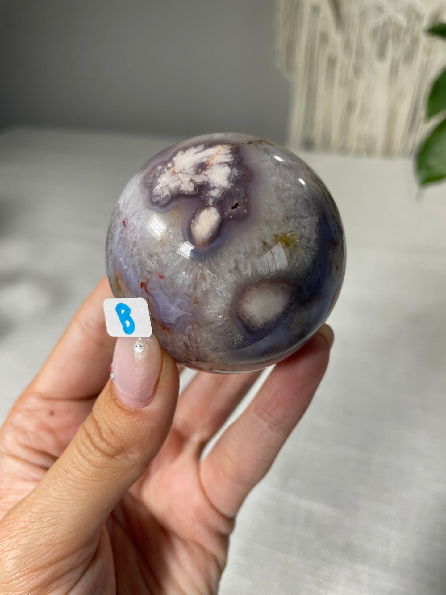 Blue Flower Agate Spheres