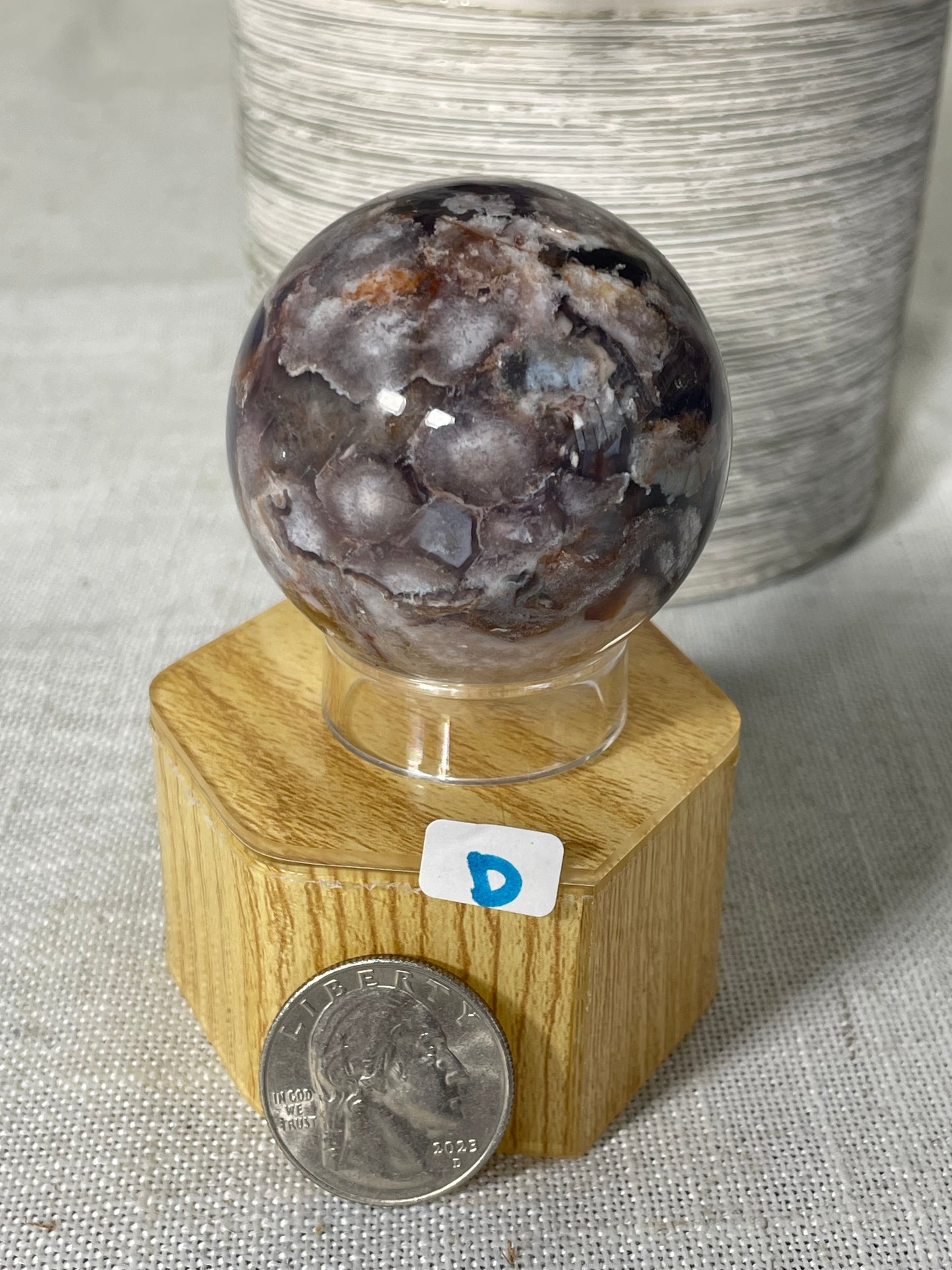Blue Flower Agate Spheres