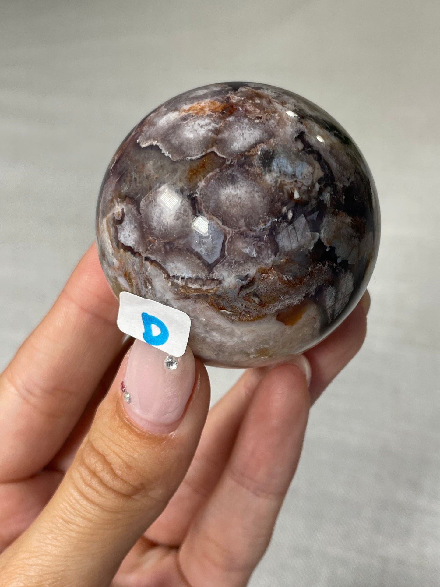 Blue Flower Agate Spheres