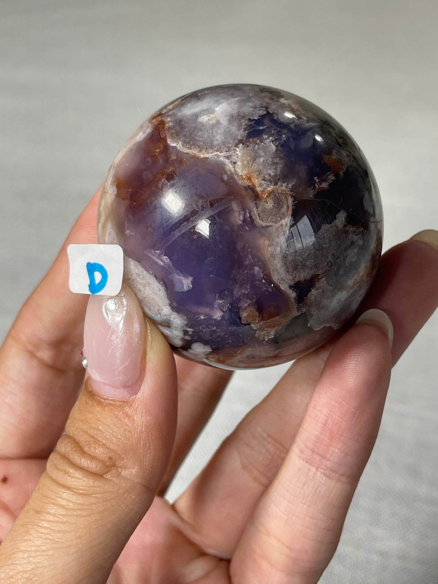 Blue Flower Agate Spheres