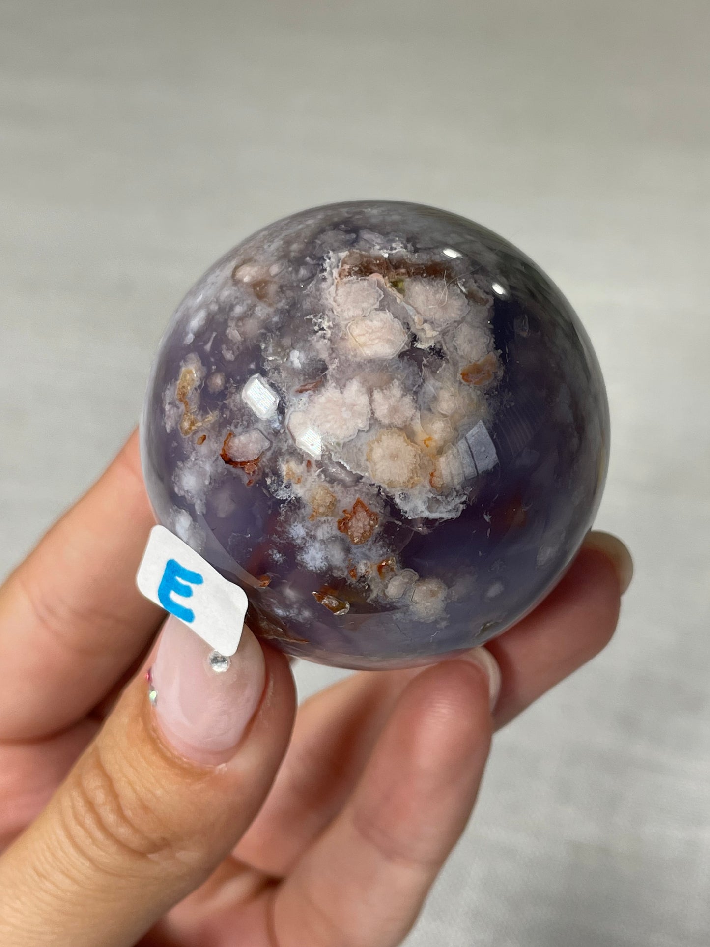 Blue Flower Agate Spheres