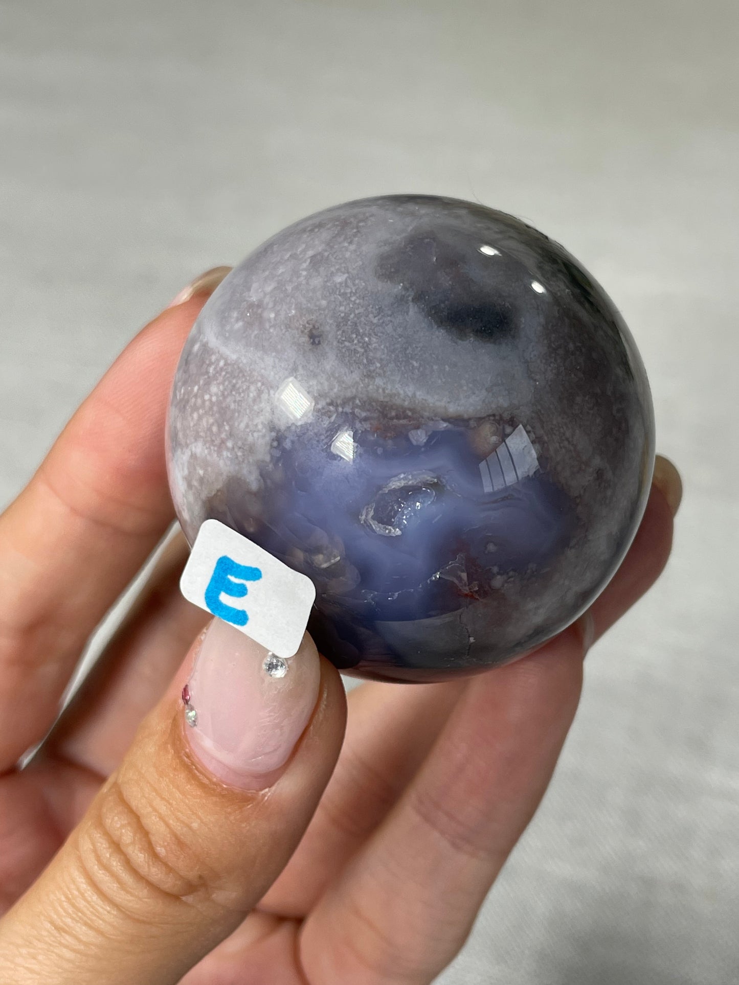 Blue Flower Agate Spheres