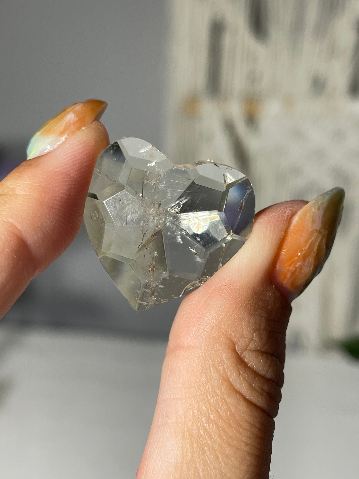 Faceted Citrine Heart (intuitively chosen)