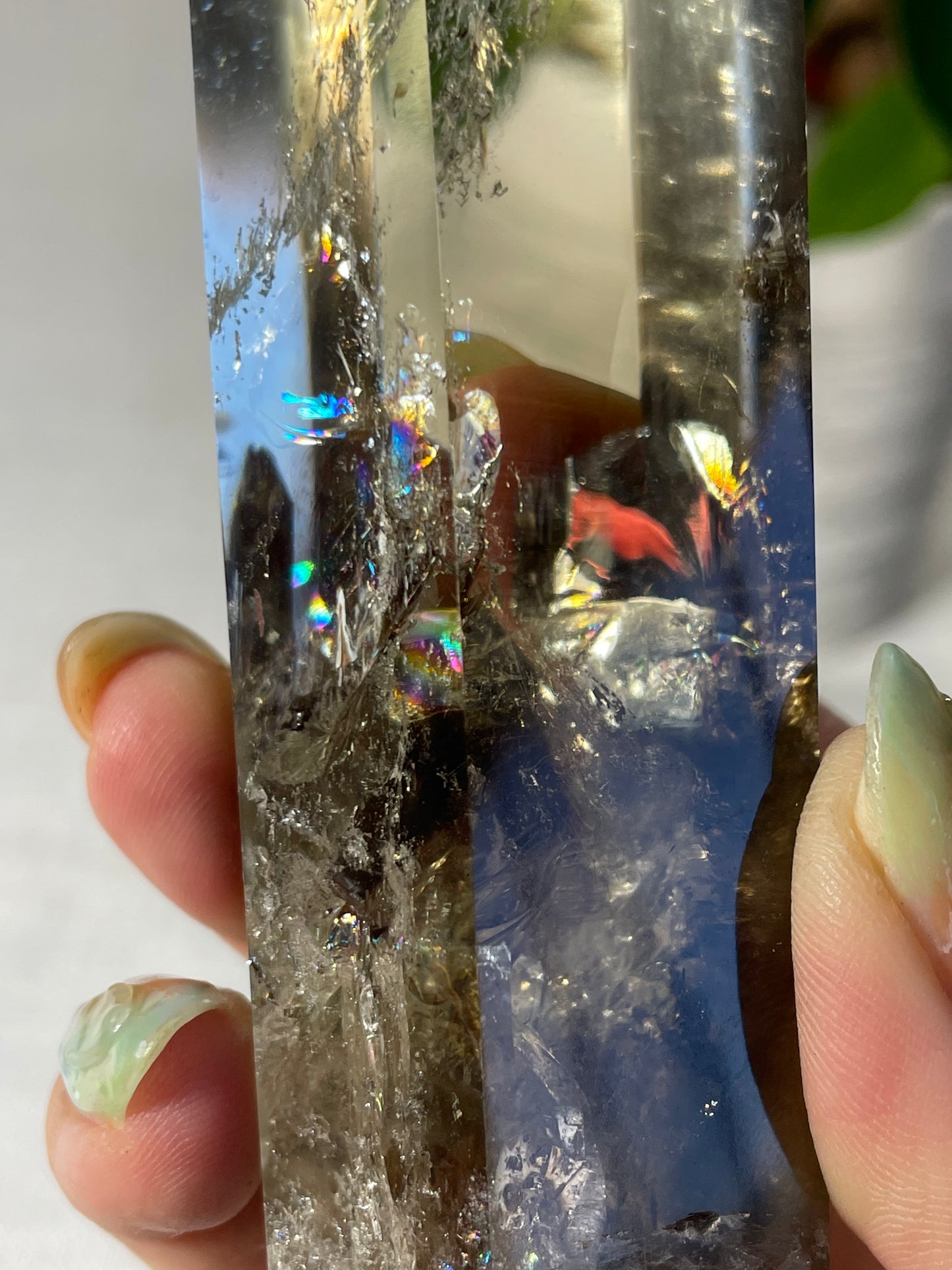 Citrine in wood stand (D)