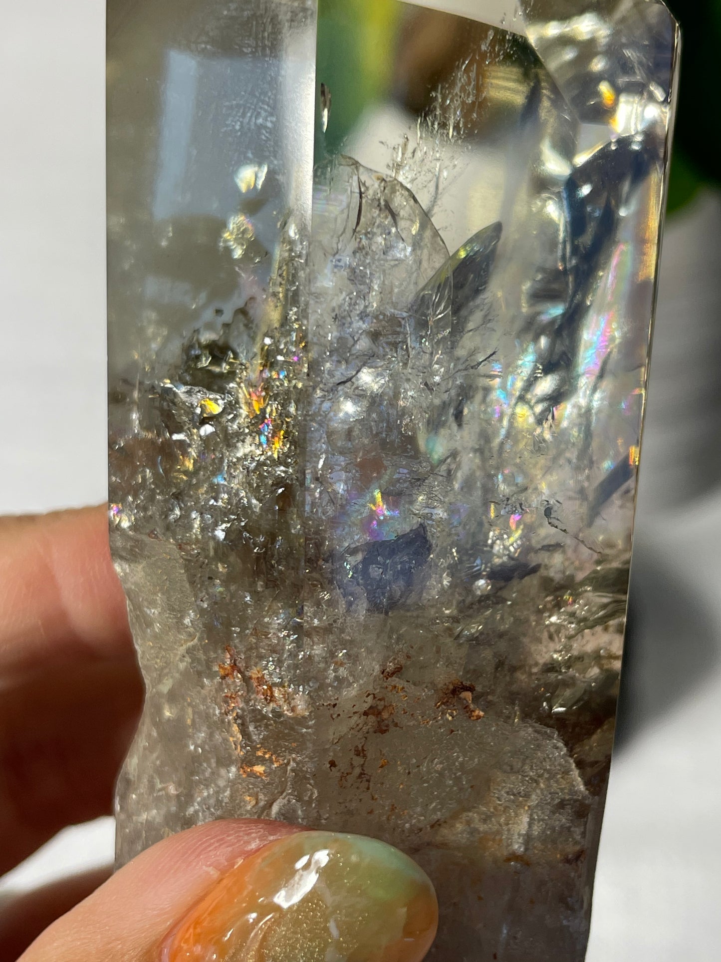 Citrine in wood stand (E)