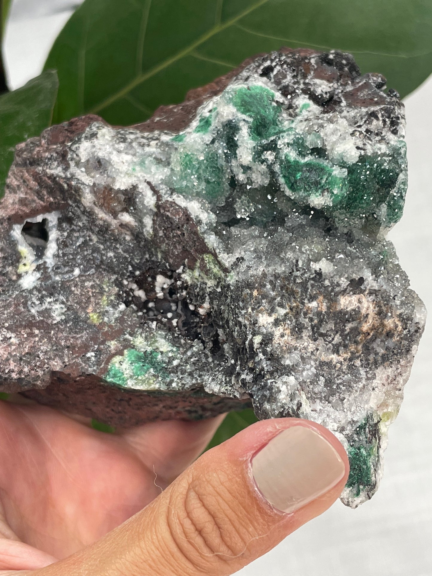 Sugar Quartz on Malachite