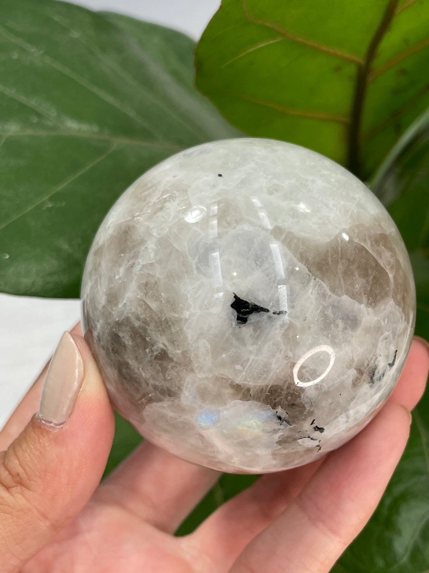 Moonstone Sphere w/Smoky