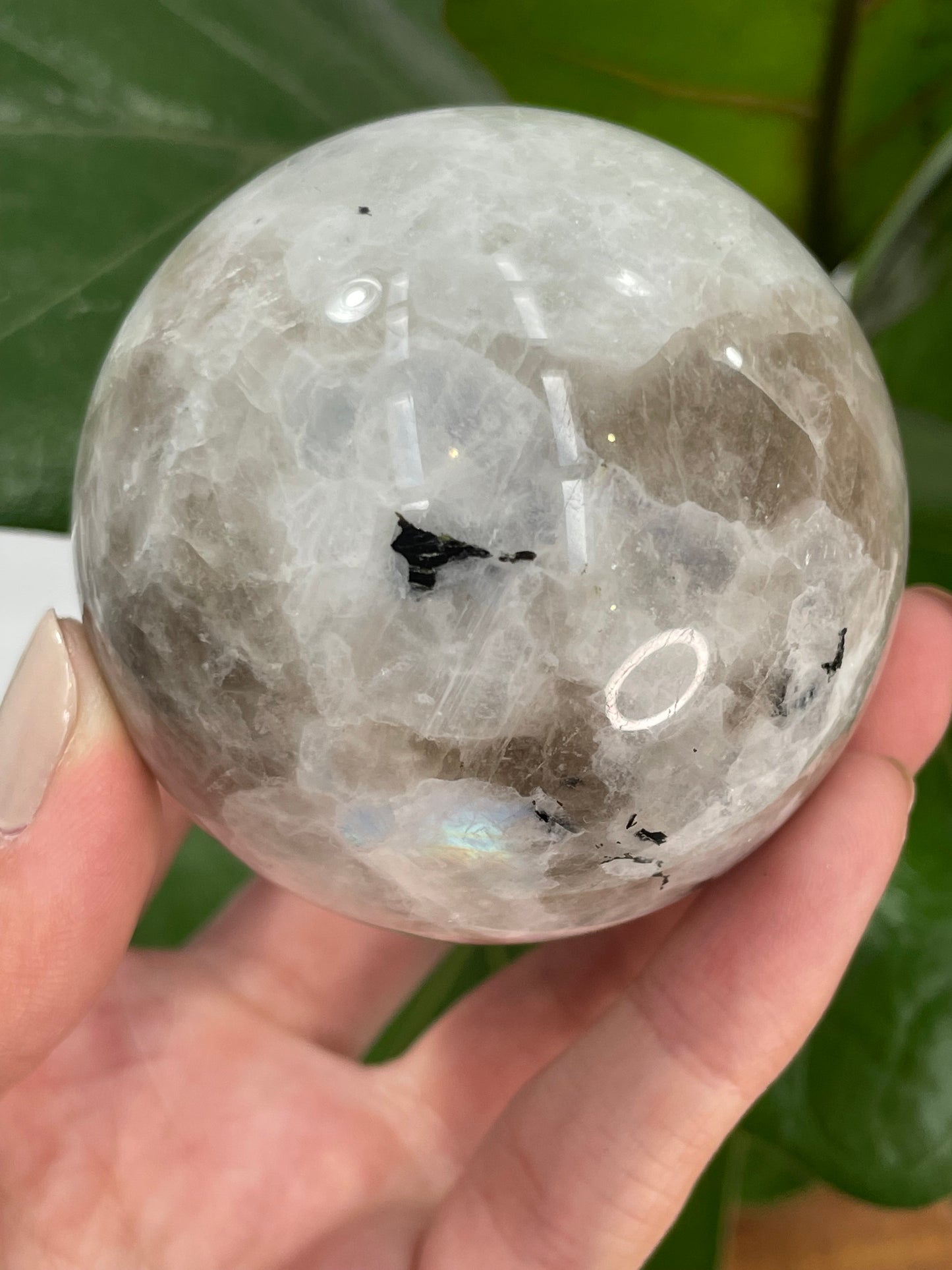 Moonstone Sphere w/Smoky