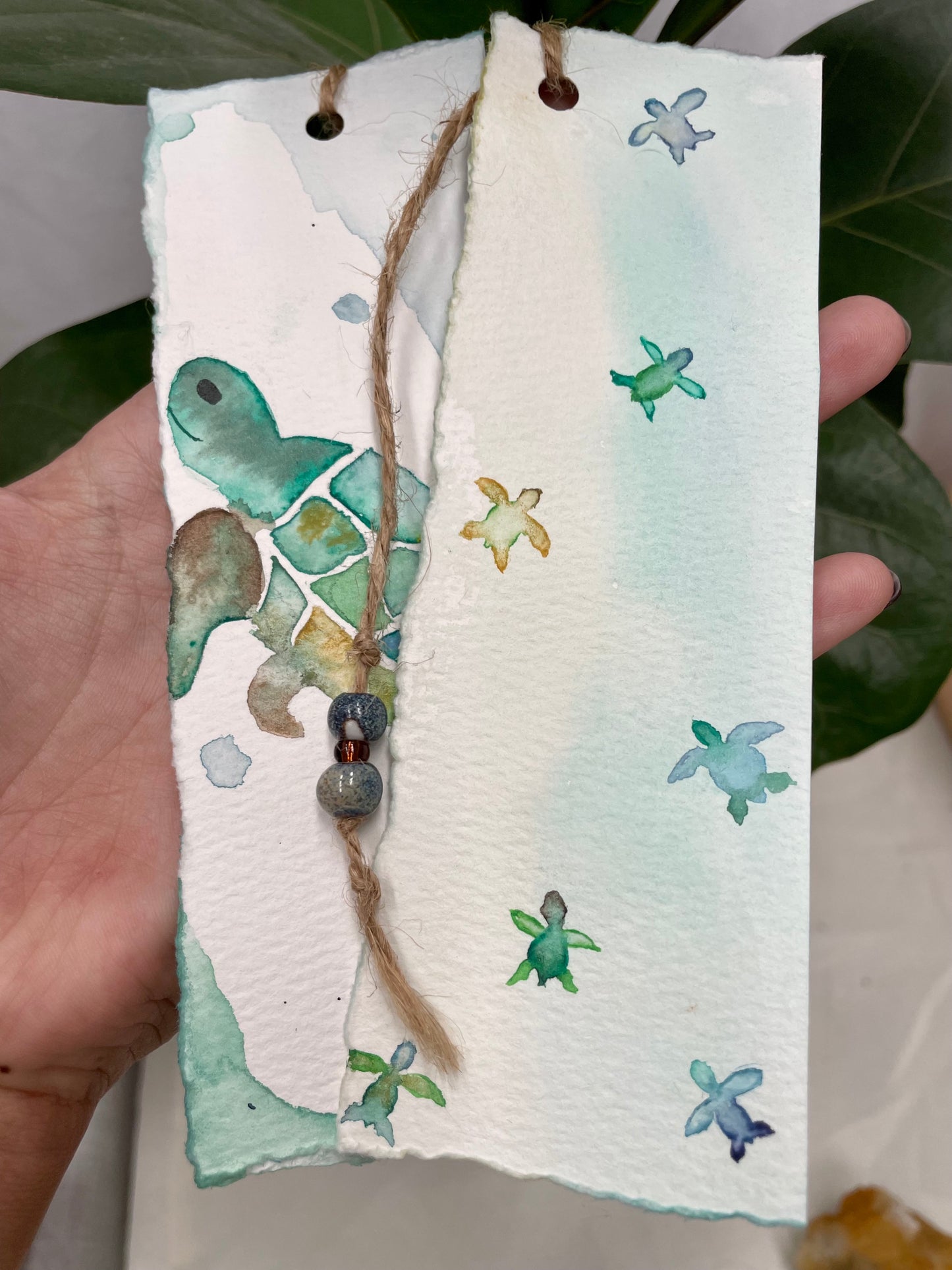 Handmade Watercolor Bookmarker