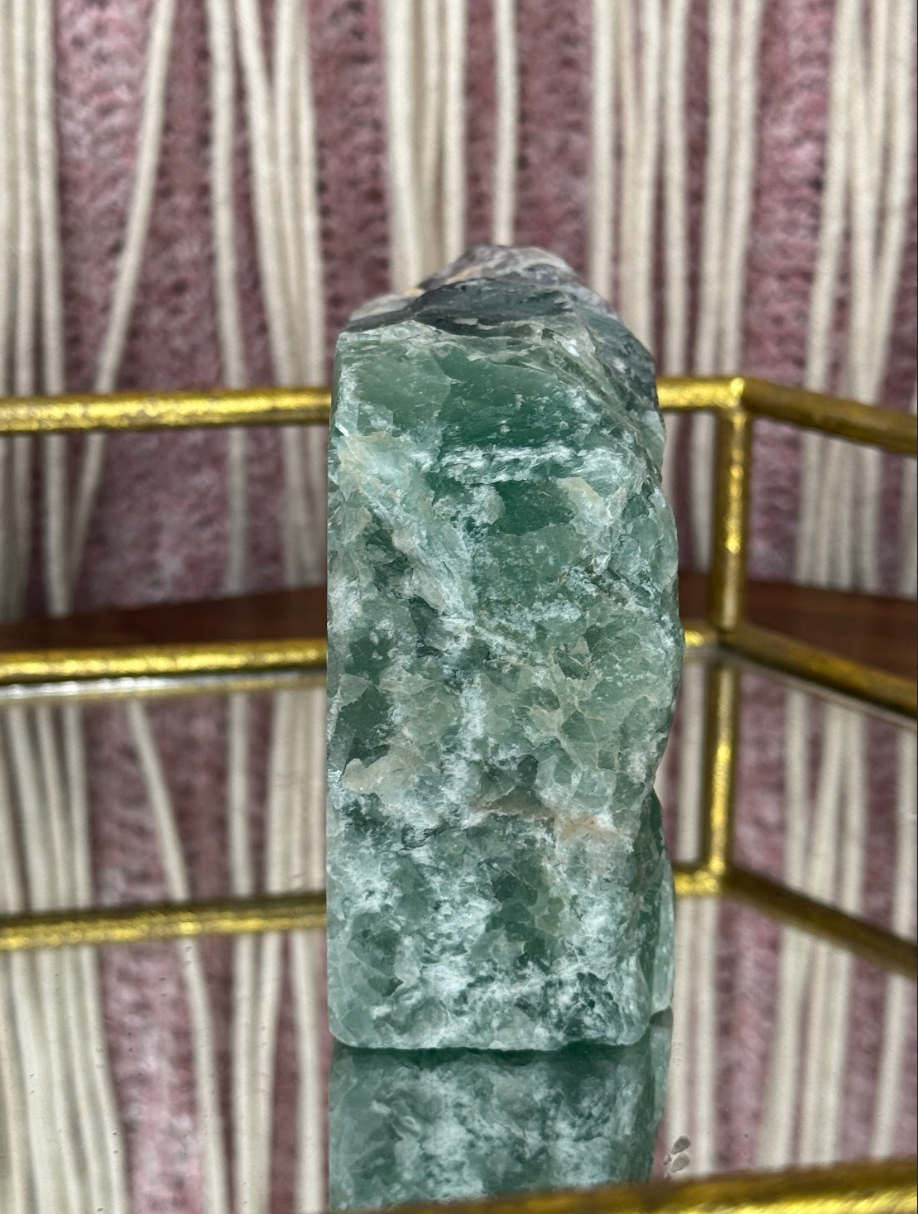 Purple and Green Fluorite Bookend