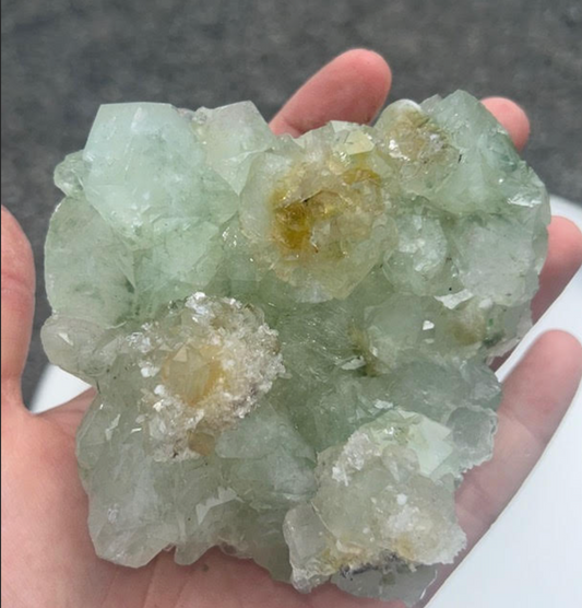 Green Diamond Apophylite with Inclusions