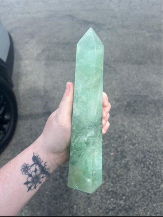 XL Green Flourite Tower