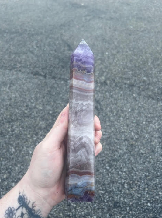 Amethyst/Banded Agate Tower