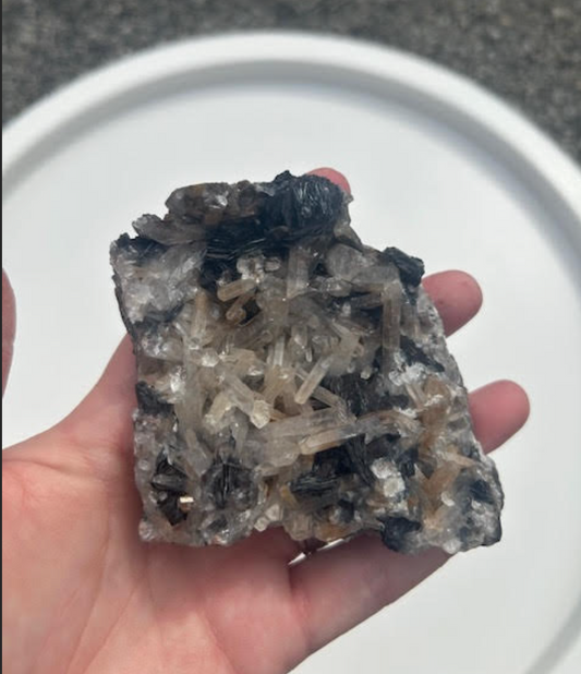 Specularite and Quartz Cluster