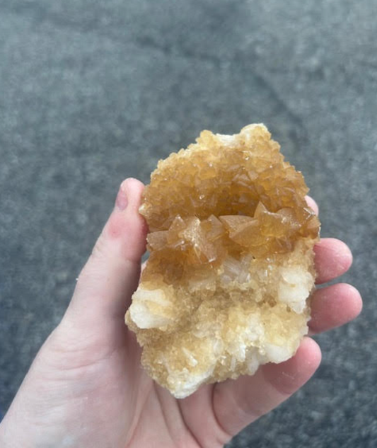 Honey Calcite Cluster