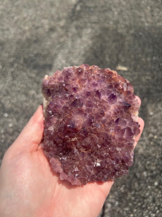 Amethyst with faint hematite inclusions
