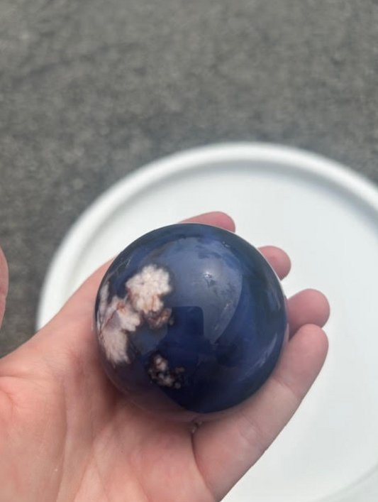 Blue Flower Agate Sphere