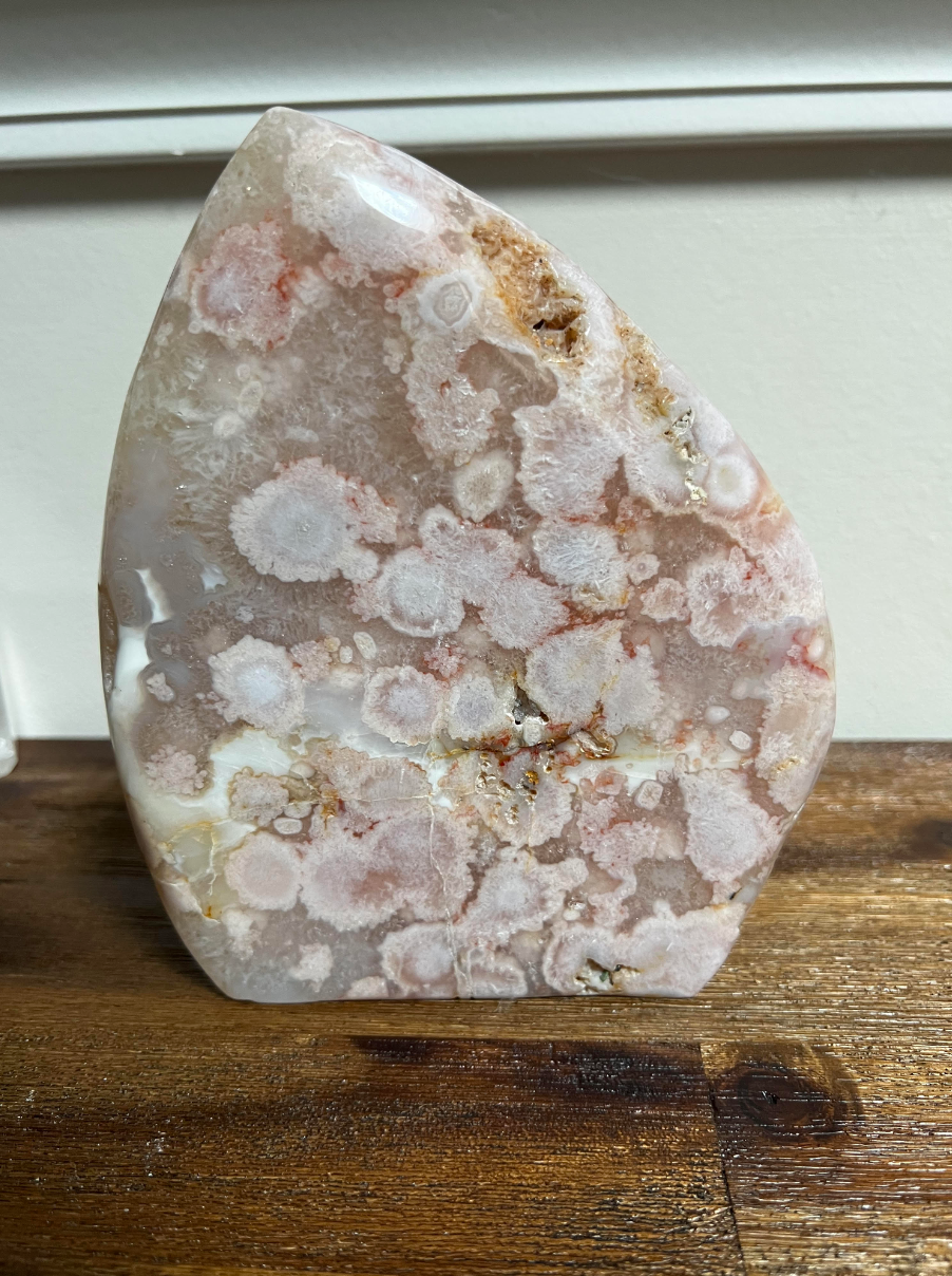 Statement Pink Flower Agate Freeform